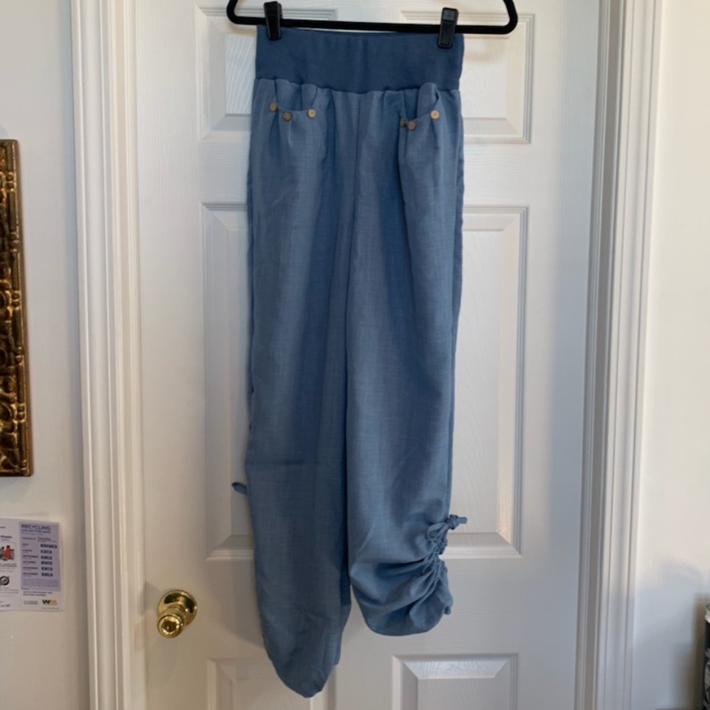 Light weight elastic band boho-chic pants